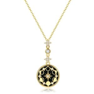 Elegant Gold and Black Pendant Necklace